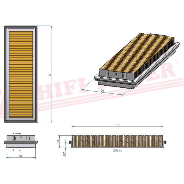 Filtre Habitacle SC 70005 Hifi Filter référence fournisseur HIFSC70005